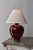 Murano Vintage Garnet Blown Glass Urn Table Lamp, Circa 1950s For Sale - Image 4 of 16