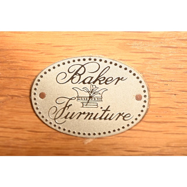Wood Baker Furniture French Provincial Louis XV Carved Oak Triple Dresser or Credenza For Sale - Image 7 of 18