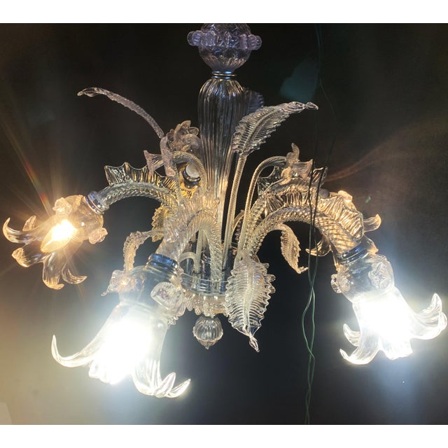 Murano Chandelier with Five Blown Glass Arms, 1990s For Sale - Image 8 of 18