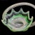Vintage Murano Green Blown Art Glass Centerpiece Cornucopia Bowl W/ Handle For Sale - Image 6 of 10