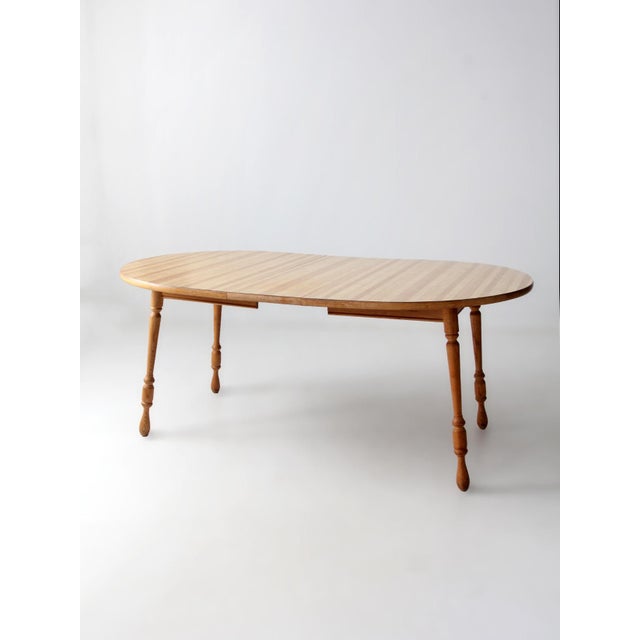 Vintage Farmhouse Dining Table With Leaf Extension For Sale - Image 18 of 18