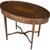 Antique English Edwardian Mahogany &amp; Satinwood Marquetry Oval Occasional Table Made in England c. 1900. Approximately...