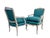 French Style Bergere Armchairs With Teal Blue Upholstery by Sam Moore, a Pair For Sale In Tampa - Image 6 of 14