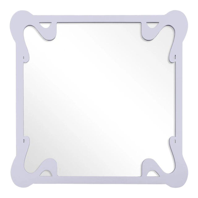 Fleur Home Carnival St. Roch Square Mirror in Spring Iris, 30x30 For Sale