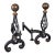 Large Pair of Antique Fire Dogs, English, Andirons, Aesthetic Period, Victorian For Sale