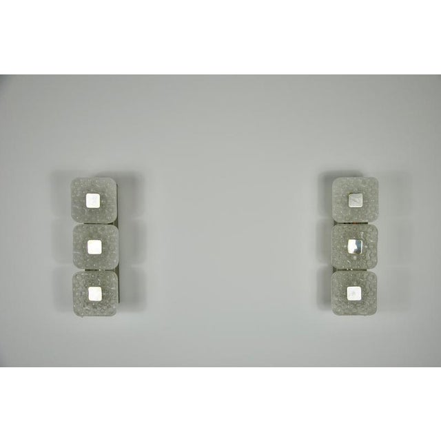 Metal Wall Lamps attributed to Kaiser Leuchten, Germany, 1970s, Set of 2 For Sale - Image 3 of 10