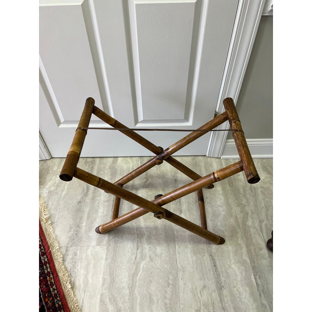 Vintage Folding Bamboo Tray Table Chairish