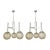 Pair of Italian Chandeliers W/ Opaline Murano Glass For Sale In Los Angeles - Image 6 of 6