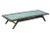 This fabulous sculptural vintage rectangular cocktail table is from the 60's. The wood was re stained black and the top is...