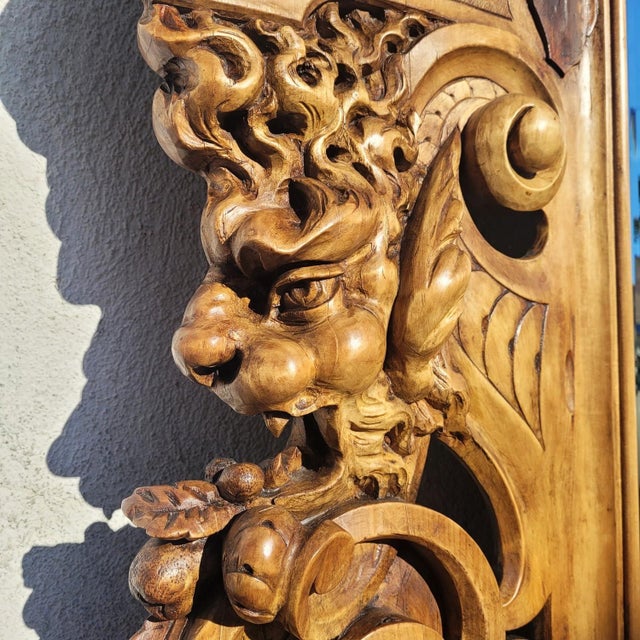 Large 19th Century Mirror in Carved Wood, Italy For Sale - Image 11 of 18