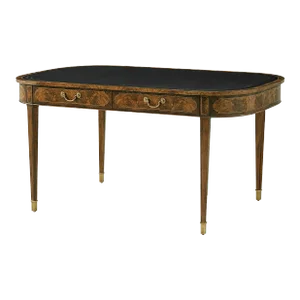 English Leather Top Writing Table