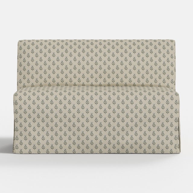 Not Yet Made - Made To Order Slipcover for Stoffer Home x Cloth & Company for Lindy Dining Banquette in Francie Floral Blue For Sale - Image 5 of 7