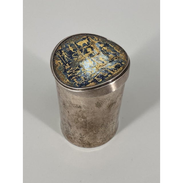 Lidded Box in 925 Sterling Silver with Enameled Zodiac Signs, 1960s For Sale - Image 3 of 18