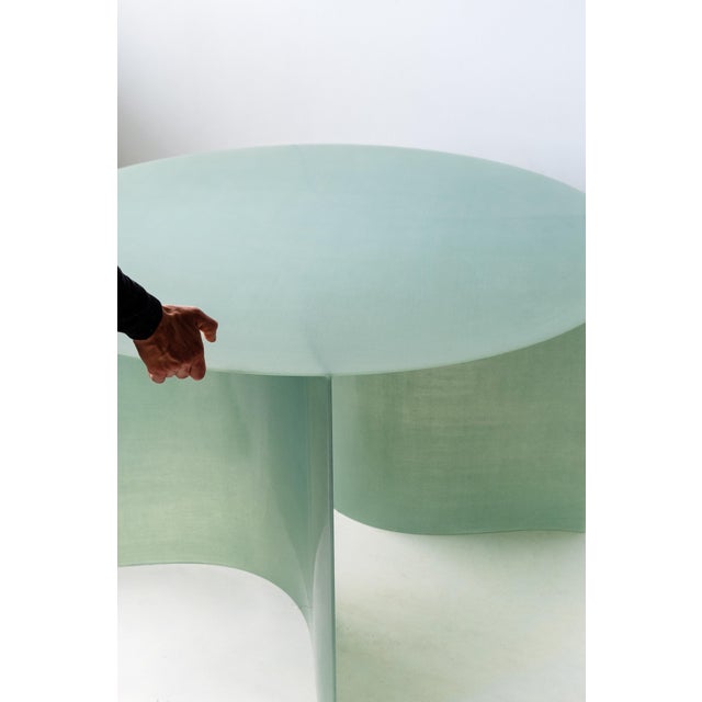 New Wave Round Dark Green Dining Table by Lukas Cober Chairish