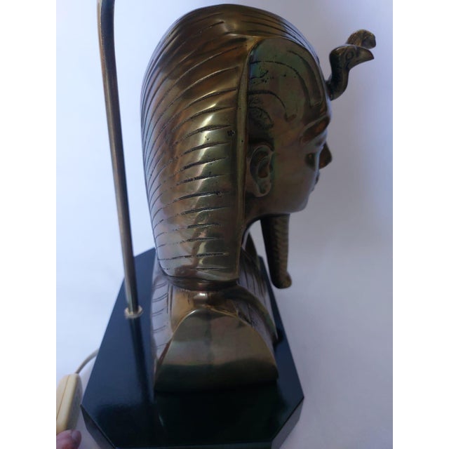 Hollywood Regency Pharaoh Brass Table Lamp For Sale - Image 17 of 18