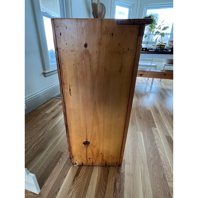 Brown Farmhouse Antique Pine Kitchen Cupboard Pantry Bar Cabinet For Sale - Image 8 of 8