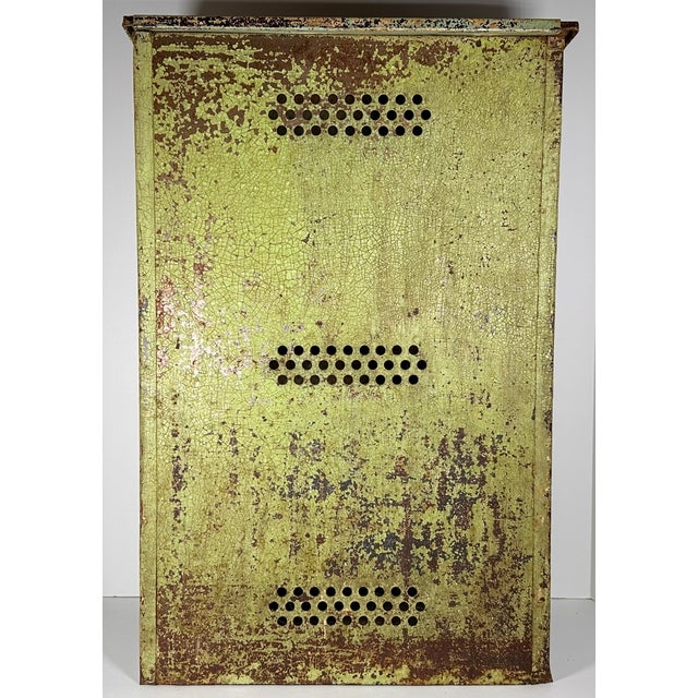 Vintage Industrial Metal Hamper C. 1940s For Sale - Image 9 of 18