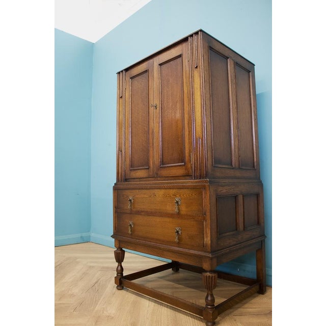 Vintage Oak Drinks Cabinet, 1960s For Sale - Image 4 of 8