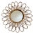 Vintage Rattan Sun Mirror, 1950s For Sale