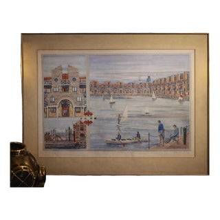 Newlands Quay II Signed Limited Edition Docklands Print, 24/100 For Sale