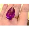 Bochic "Capri" Natural Pear Shape Amethyst & Diamond Set In 18K Gold & Silver For Sale - Image 16 of 18