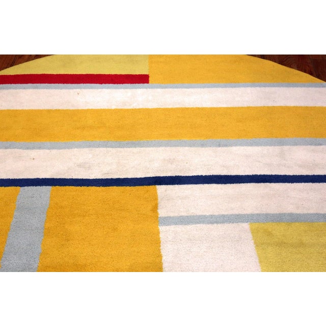 1970s Nazmiyal Collection Ilya Bolotowsky Art Rug For Sale - Image 9 of 11