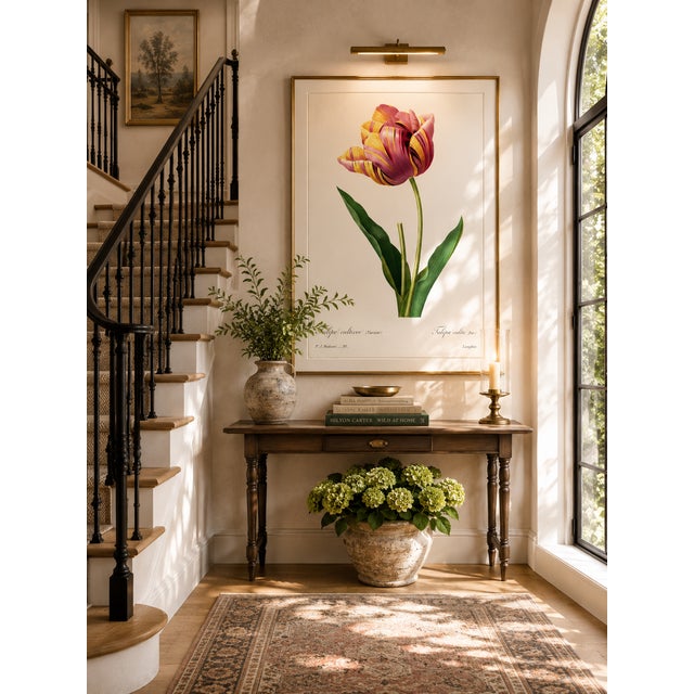 Tulip by Pierre-Joseph Redouté, Vintage Botanical Art Print, 16" X 24" For Sale - Image 9 of 10