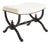 19th Century Napoleon III Curule Faux Bamboo Ottoman For Sale