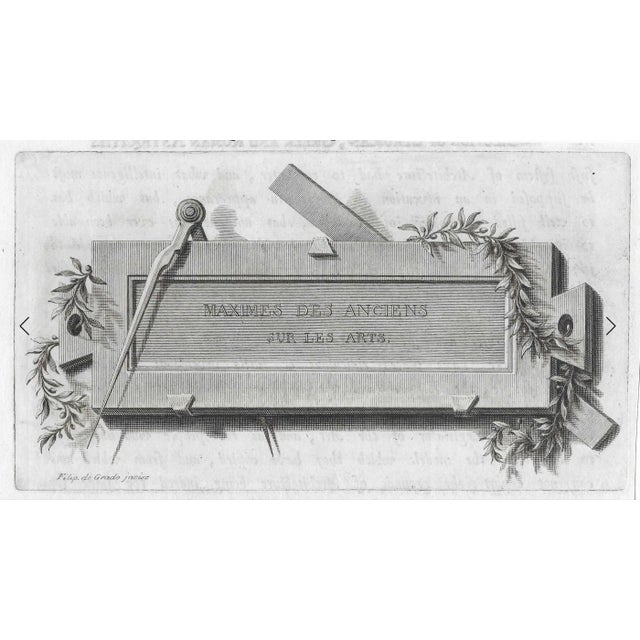 Traditional 18th Century Engraving, Maxims of the Ancients For Sale - Image 3 of 3