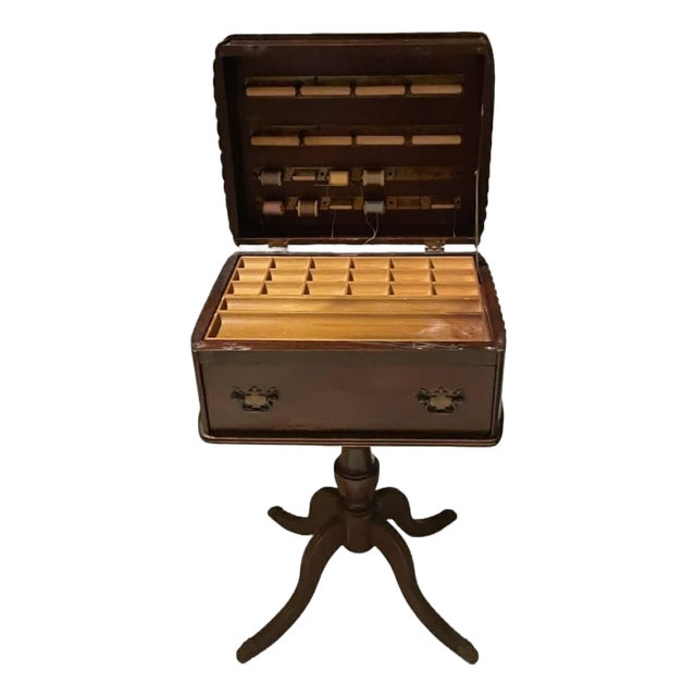 Mahogany Thread Table-Mid - Late 19th Century For Sale