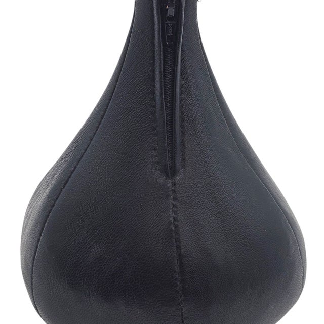 Black Pablo Pardo 1990s Postmodern Piccola Lamp in Black Leather and Aluminum For Sale - Image 8 of 9