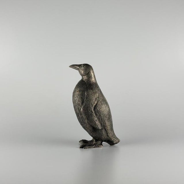 1970s Silver-Plated Brass Penguin Sculpture from Gucci, Italy, 1970s For Sale - Image 5 of 16