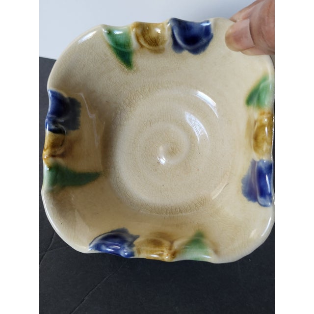 Ceramic 1960s MCM Studio Pottery Ceramic Ashtray Catchall For Sale - Image 7 of 10