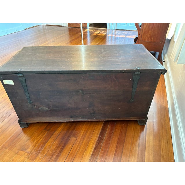 19th Century Vintage Blanket Chest With Key For Sale - Image 4 of 13