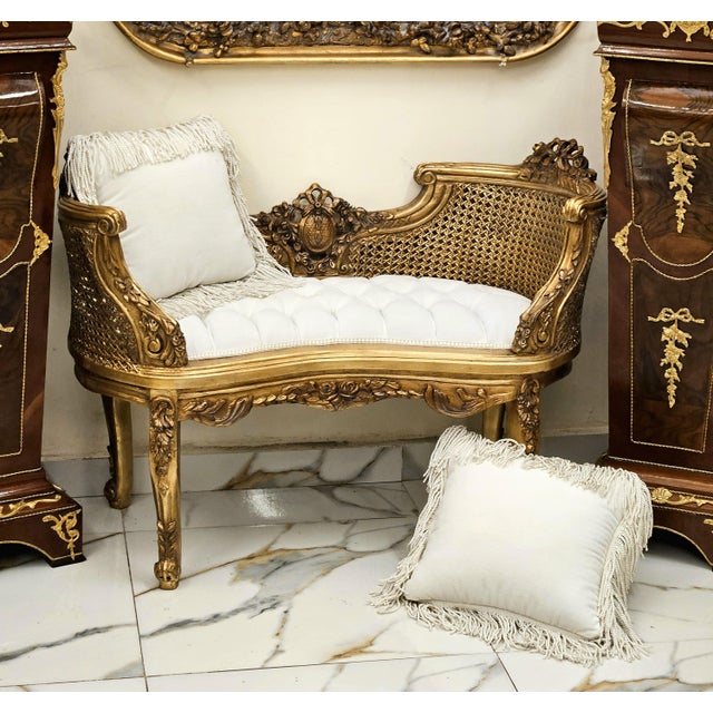 Fall in love with the refined elegance of this beautiful French-style bench. Designed as a sophisticated accent piece, it...
