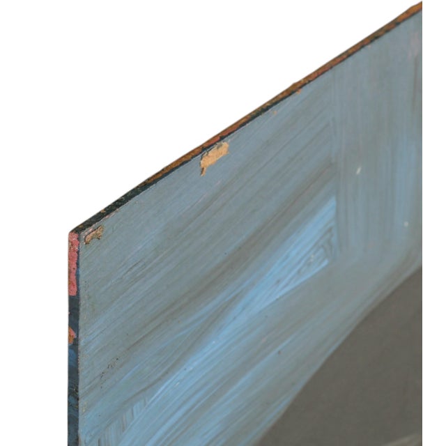 Contemporary Peter Keil Neo-Expressionist Original Oil Painting on Board "Hatman" For Sale - Image 3 of 4