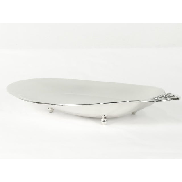 Tiffany & Co. Art Deco Tab Handled Sterling Silver Oval Footed Bowl For Sale In Philadelphia - Image 6 of 10