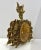 French Provincial Antique French Pair of Gilt Brass Filigree & Glass Rococo Style Perfume Bottles For Sale - Image 3 of 12