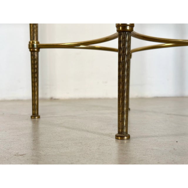 Round Brass and Glass Coffee Tables, 1960s, Set of 2 For Sale - Image 6 of 13