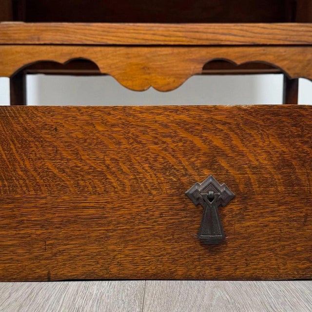 Antique 20th Century Golden Oak Chest of Drawers For Sale - Image 11 of 12