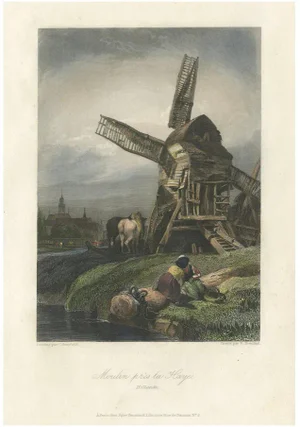 Stanfield, Mill Near the Hague, 1833, Engraved, Paper