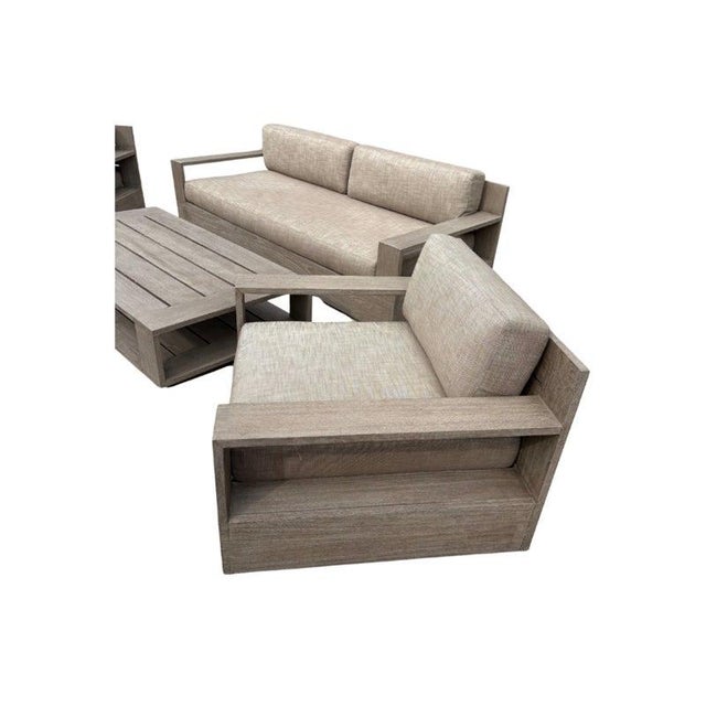 Rh Restoration Hardware Marbella Teak Outdoor Set – Luxe, 4 Pieces For Sale - Image 14 of 16