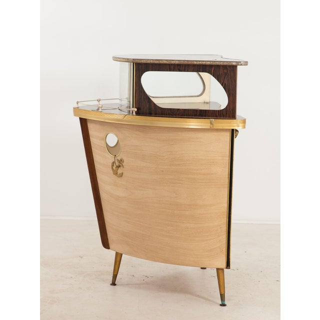 1960s Cocktail Bar in the Shape of a Boat Bow, England 1960s For Sale In New York - Image 6 of 18