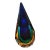 Mid 20th Century Alessandro Mandruzzato Murano Faceted Sommerso Glass Teardrop Sculpture - 7-Inch For Sale