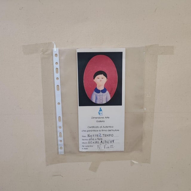 After Nicola Vietti, Figurative Scene, Oil on Canvas, Framed For Sale - Image 7 of 9