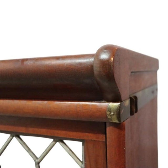 Arts & Crafts Mahogany & Leaded Glass Barrister Bookcase With Drawer C1910 For Sale - Image 6 of 10