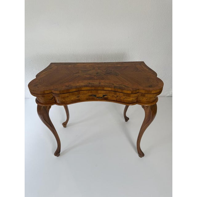 Antique Burl Game Table in Walnut, 1800s For Sale - Image 10 of 15