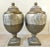 Large Pair Vintage Outdoor Hilda Flack Gold & Silver Resin Ram's Head Statue Urns For Sale - Image 11 of 12