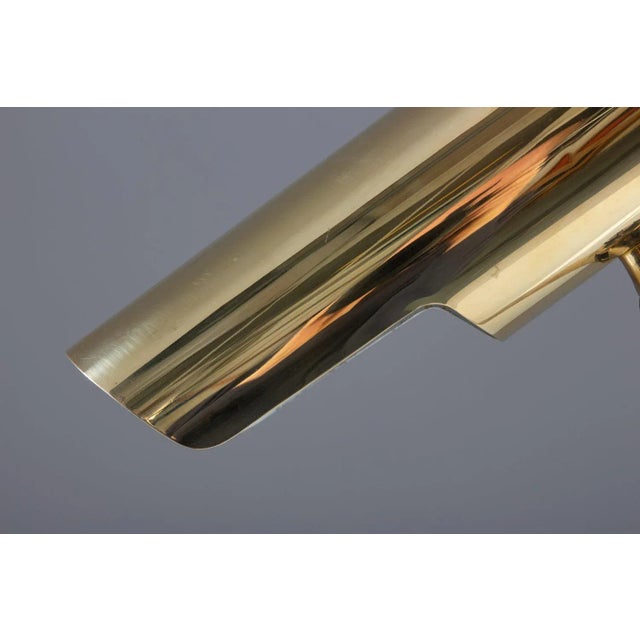 Mid-Century Swedish Table Lamp in Leather and Brass from Boréns For Sale - Image 6 of 8