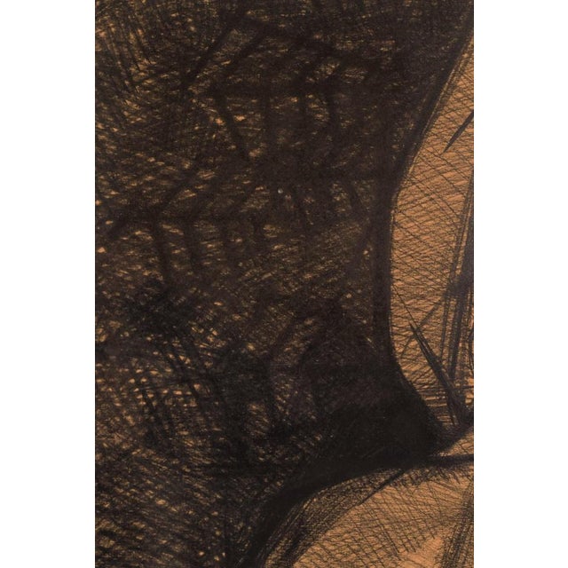 Large Stylised Life Drawing of a Woman, 20th-Century, Pencil on Paper For Sale - Image 9 of 17